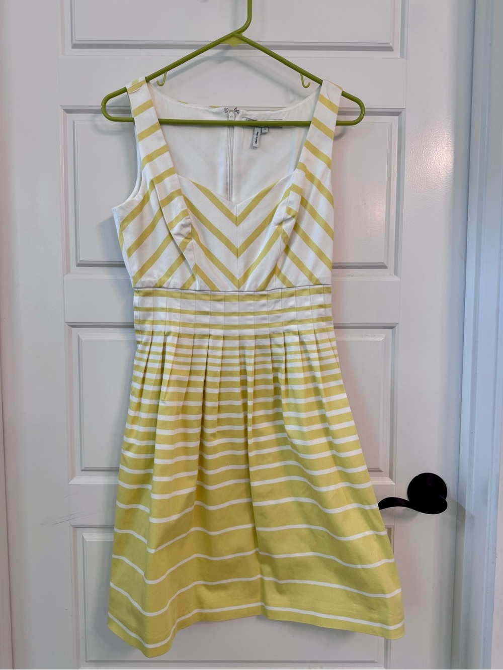 Max and Cleo yellow and white mini dress